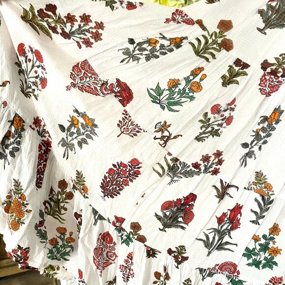 Raga Anthropologie Farida Boho Floral Halter Maxi Dress With Tie-Back And V-Neck - Picture 6 of 10